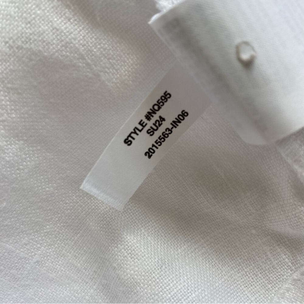 Madewell Embroidered Tank Mini Dress in Linen Eyelet White Size 4 - Picture 10 of 13